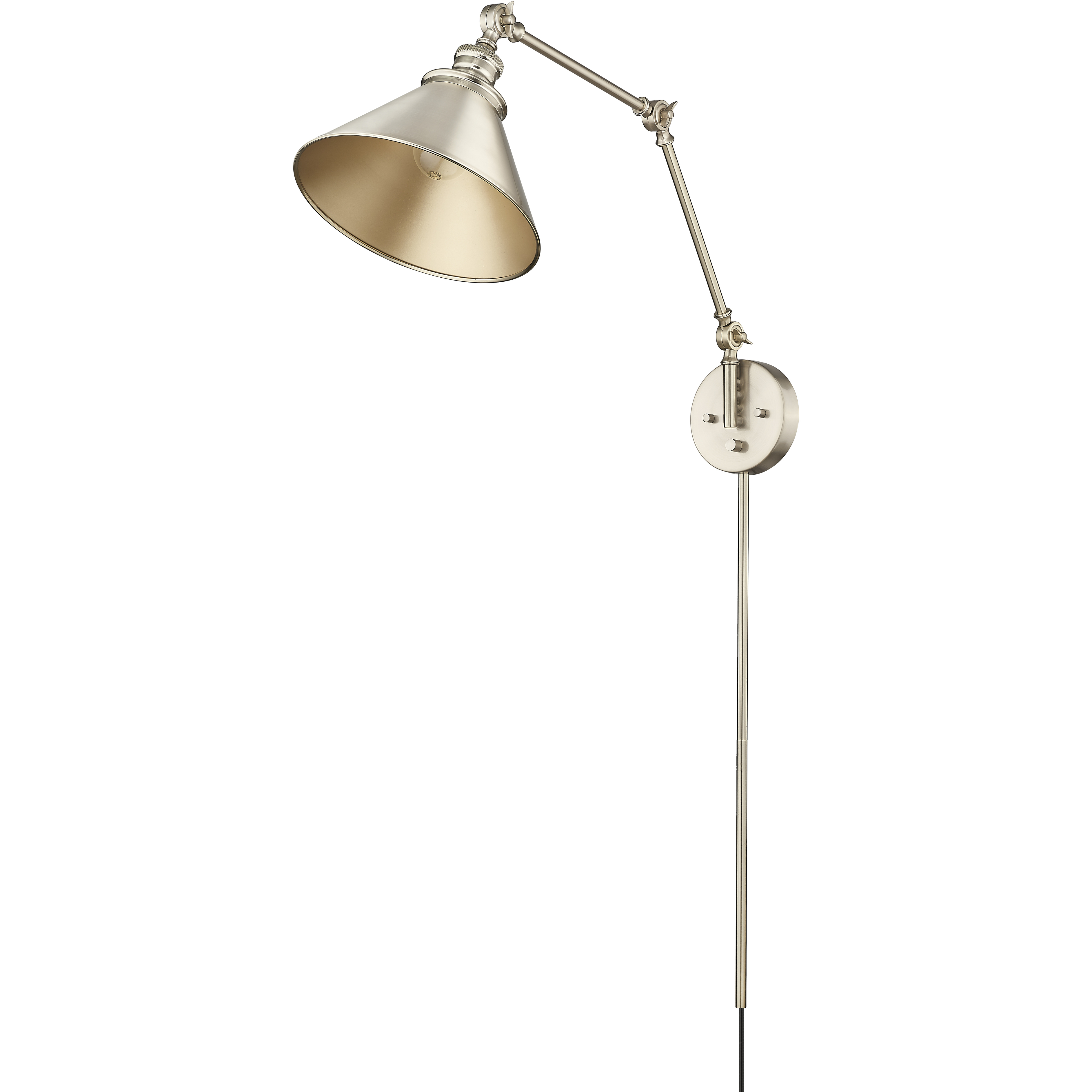 Edward 25.5 inch 60.00 watt Modern Gold Swing Arm Sconce Wall Light